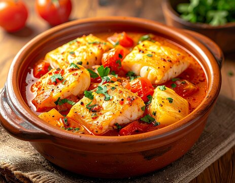 Moqueca Capixaba mit Fisch und Gem&uuml;se