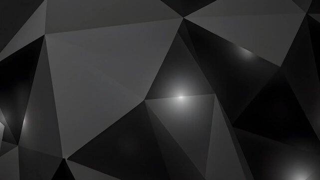 Elegant black abstract geometric polygon motion background