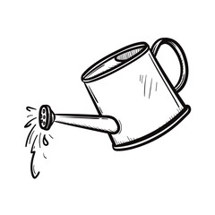 Watering can pouring water