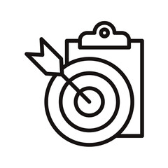 Dart hitting target on clipboard