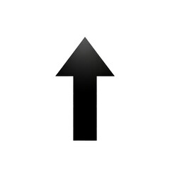 Black up arrow icon isolated on transparent background