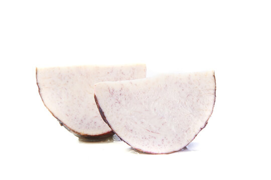 Fresh Taro Root Slices from Guangxi China - Delicious Asian Vegetable Still Life Studio Photography