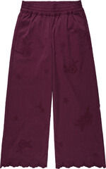 Beautiful wine red pants with floral embroidery