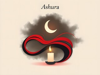Ashura Islamic Day of Remembrance Spiritual Illustration