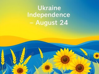 Ukraine Independence Day August 24 Cultural Unity Illustration