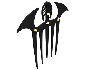 luxurious black comb png