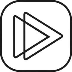 play stor icon outline  vector on white background 