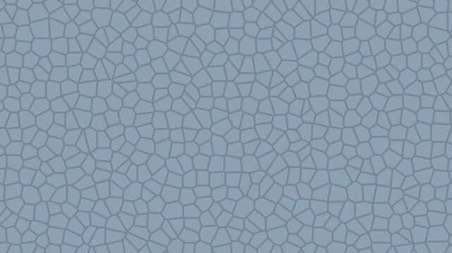 Cellular Mosaic Motion Slate Gray Background.The irregular tile-like pattern creates a soft geometric surface, ideal for modern visuals, ambient motion graphics and technology themes.