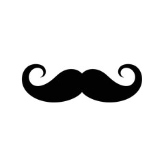 Mustache Icon &ndash; Classic Curled Moustache Symbol for Barber, Vintage & Style Design