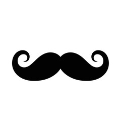 Mustache Icon &ndash; Classic Curled Moustache Symbol for Barber, Vintage & Style Design