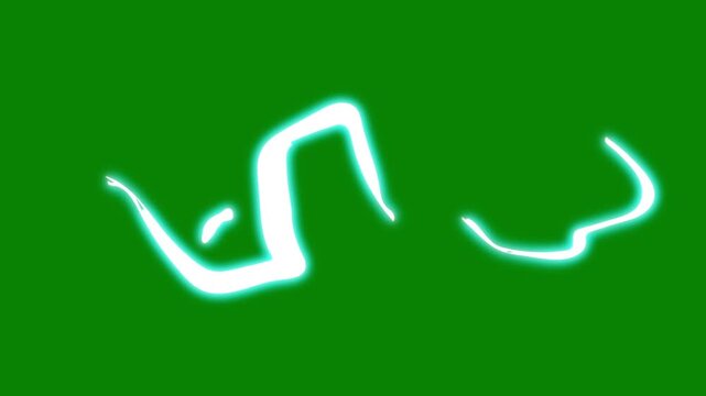 Cartoon lightning thunder boom FX, glowing doodle sparks, hand drawn electric storm flashes, shiny sparkle energy bursts and smoke explosions pack, 2D animation overlay on green screen alpha channel