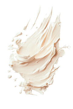 Creamy beige smear, angled texture on stark black background