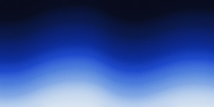 Abstract blue and white gradient background with grainy film texture