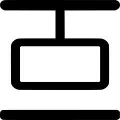 Maintenance Mode: Abstract black and white vector icon symbolising system maintenance or temporary service state using balanced structural geometry, without tools, gears, or interface visuals.