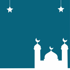 Minimal Ramadan Mosque Night Background