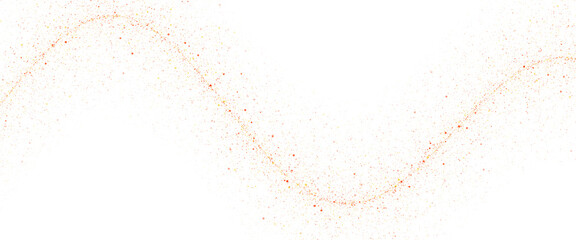 Orange powder splash isolated on transparent background