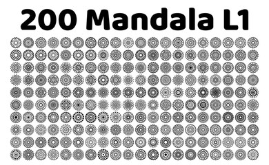 various mandala collections - 200 set yoga pattern
