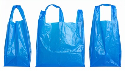 blue shopping bags isolated