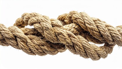 Nautic strong rope isolated on white background
