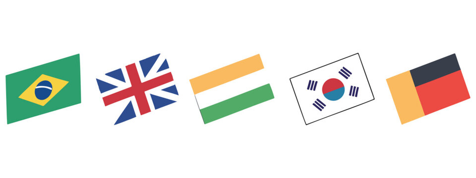 World Flags Collection &ndash; Modern Vector Flags for Global Projects .