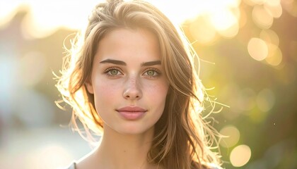 Young Woman Portrait with Natural Light.