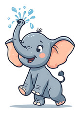 Obraz premium funny elephant cartoon