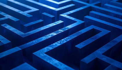 Three-Dimensional Blue Maze with Geometric Pathways