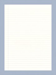 Naklejka premium note pad Lined Paper Template with Blue Border for Notes