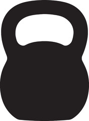 Black Silhouette of a Kettlebell