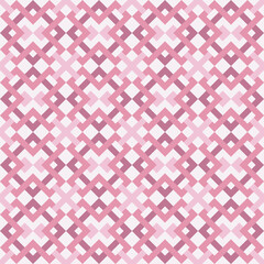 Fototapeta premium Geometric Abstract Seamless Pattern with Interwoven Line in Shades of Pink