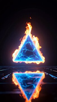 BlueandOrangeFlameTriangle