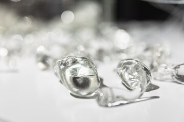 Macro shot of an abstract metallic objects