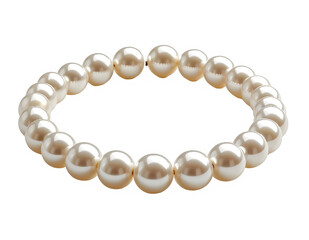 Obraz premium Elegant Pearl Bracelet Beaded Jewelry With Lustrous White Pearls.