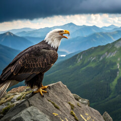 american bald eagle on a fence