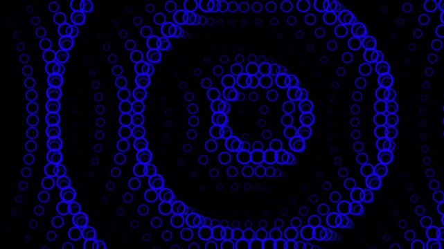 Radial blue circle wave pattern with a mesmerizing and dynamic movement. 4K Video.