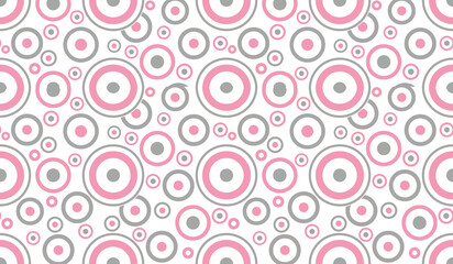 Fototapeta premium Vibrant pink and gray circular pattern on white background
