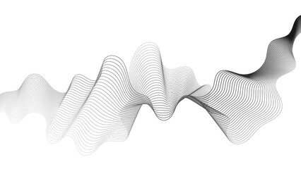 Abstract backdrop with grey wave gradient lines