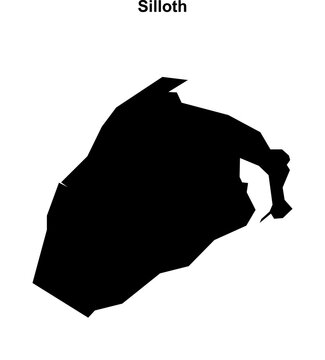 Silloth (England) blank outline map