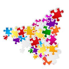 Colorful puzzle pieces with playful texture. Bright educational vector design for teamwork, connection, and creativity concepts