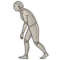 Elderly Humanoid Android with Realistic Aging and Wisdom, a Vision of Future AI Companionship and Advanced Robotics Technology