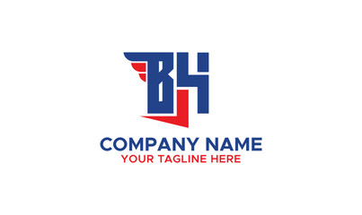 Letter BH logo design, Template, Logo design © Maaz