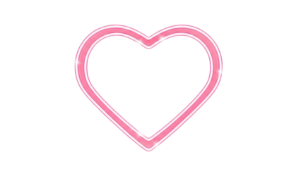 Pink heart outline isolated on transparent background, isolated on white background, Vector, illustration