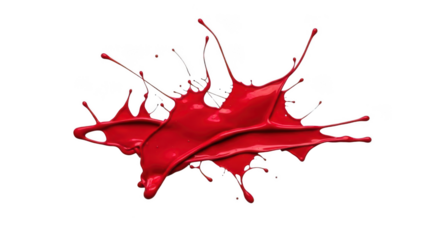 Vibrant red paint splat isolated on transparent background, isolated on white background, Vector, illustration