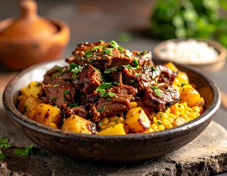 Peruanische Pachamanca aus dem Erdofen