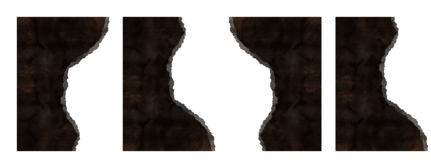 Dark crack grunge surface on torned paper collection