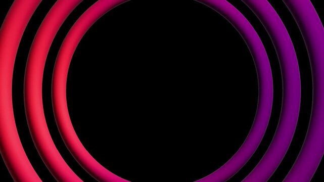 Hypnotic gradient of red and purple concentric rings creating an illusion of infinite depth