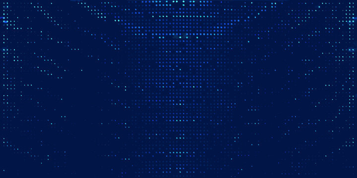 Abstract digital background with a pattern of glowing blue dots and lines