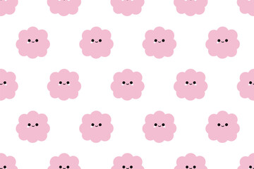 Obraz premium Pattern of pink clouds Vector, illustration