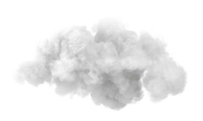 white cloud 3d transparent background