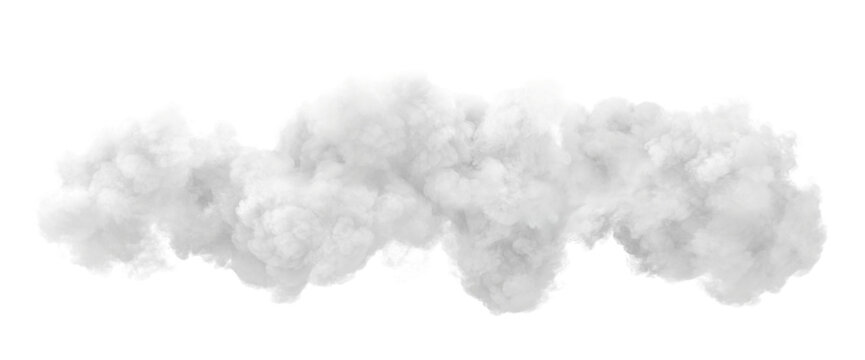 puffy cloud or smoke 3d isolated background